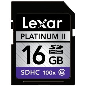 Lexar Platinum II 16 GB 100x SD/SDHC Flash Memory Card (LSD16GBSBNA100-BULK)