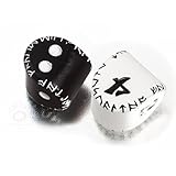 Q-Workshop D2 & D4 Runic Dice: 1X Black&White D2