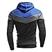 haoricu Mens Shirt, Autumn Winter Men Retro Long Sleeve Hoodie Hooded Sweatshirt Tops Jacket Coat Outwear (Blue, Medium)