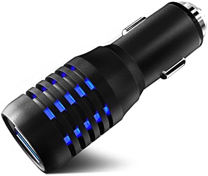 Aenfor Car Charger,quick charger 3.0,Blue Led BackLight-Emitting Dual USB Quick Charge 3.0 Output Adapter For Apple Iphone X 8 7 6 Plus,Ipad pro/air,Galaxy Note 8/5, S8 plus and other devices