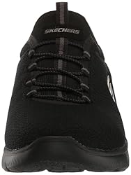 Skechers Women's Summits Sneaker, Black/White, 8.5