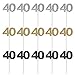 Qibote 36 Pieces Glitter Number 40 Cupcake Toppers for 40th Birthday Cupcake Decoration 40 Birthday Party Supplies