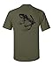 Navy Seal Skeleton Frog Logo Front & Back Men's T-Shirt - Large Military Green (ATA717)