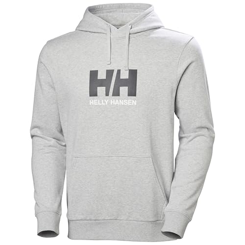 Hommes HH Logo 3.0 Sweat à Capuche, Gris chiné 2.0, XL
