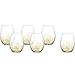 Fitz and Floyd Luster Gold Stemless Glasses, Set of 6