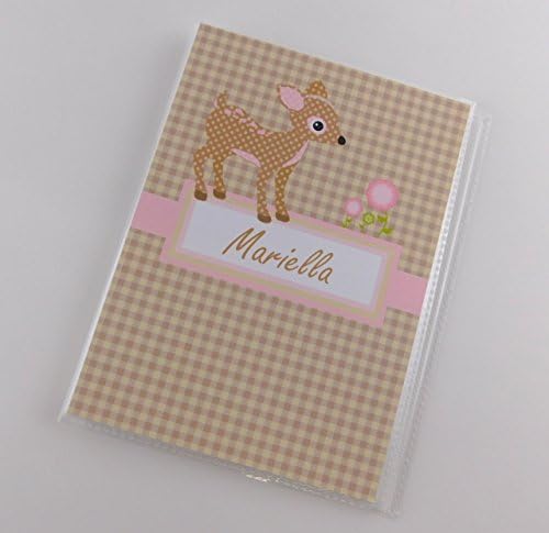 Baby Photo Album IA#856 Grandmas Brag Book Girl Gift Woodland Deer Forest Animal Creature 4x6 or 5x7 Pictures Shower Advice Cards Month by Month