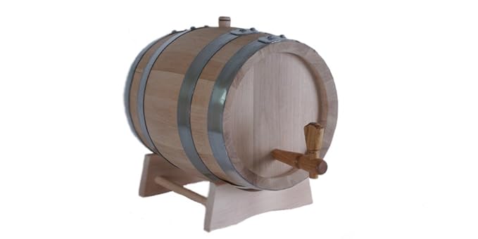 Emdivine Holzfass 5/10/20/30/50 Liter Whiskyfass Eichenfass Weinfass Schnapsfass Fass (50 Liter)