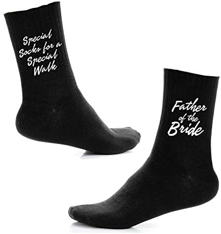 Father of the Bride Socks - Special Socks for a Special Walk (Black Wedding Socks)