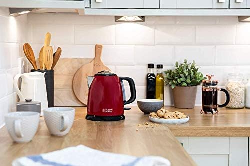 Russell Hobbs Bouilloire Compacte 1L, Ebullition Rapide, Filtre Anti-Calcaire Amovible Lavable - Rouge 24992-70 Colours Plus - Cuisine A Vivre Russell Hobbs Bouilloire Compacte 1L, Ebullition Rapide, Filtre Anti-Calcaire Amovible Lavable - Rouge 24992-70 Colours Plus