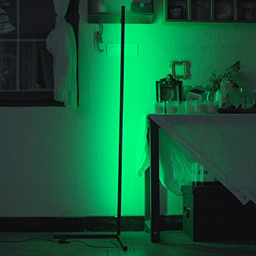 QJUZO RGB vloerlamp, dimbaar, met afstandsbediening, moderne led-vloerlamp voor woonkamer, slaapkamer, hoek… - Afbeelding 4