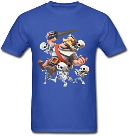 2016 New Fashion Clash Royale Knight And Skeletons Men Tee Shirt X-Large