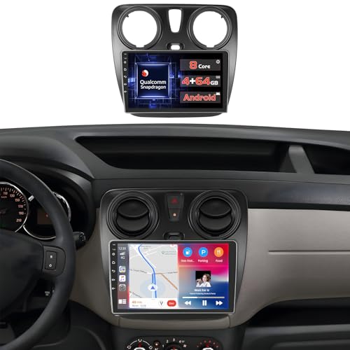 [Qualcomm] 8 Core 4+64G Android 15 Car Radio for Renault Lodgy 2021/Dokker 2012-2020 Wireless Carplay Android Auto,9 Inch Screen Car Radio Cooling/BT/WiFi/Reverse Camera/DSP/FM/RDS/SWC