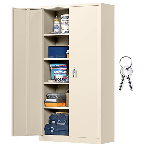 INTERGREAT Tall Metal Storage Locking Steel Storage