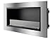 Ignis Lata Recessed Ventless Ethanol Fireplace with Glass