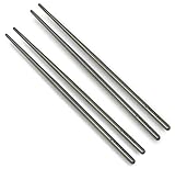 Valtcan Titanium Chopsticks Two 2 Pairs Set 9 inch 230mm Square Handles Round Body Ti Ultra Light Camping Accessories Backpacking Utensils Meal Utensils for Bento Box Rice, Sushi and Noodle