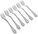 Knork 18/0 Stainless Steel Cocktail Fork (Set of 6), Matte Silver