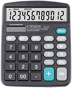 Calculator, AmanStino Large 12-digit Electronic Desktop Calculator - Battery &amp; Solar Powerd Standard Function Desktop Business Calculator with LCD Display Screen for Home &amp; Office Use