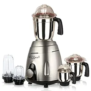 SilentPowerSunmeet VGSMA21 750Watts Mixer Juicer Grinder with 5 Jars (2 Bullets Jar, 1 Liquid Blending Jar, 1 Dry Grinding Jar and 1 Chutney Jar) - Silver