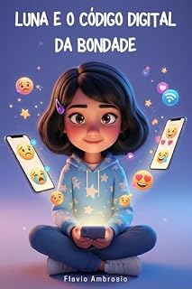 Livro LUNA E O CÓDIGO DIGITAL DA BONDADE: Uma história sobre cyberbullying e como ser gentil na internet | 15,2 x 22,8 cm (6x9”), 33 páginas... Aprenda sobre empatia e segurança digital no seu tempo livre