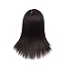 Practice Mannequin Head 100% Human Hair Mannequin Head Human Hair Styling Dye Cutting Hairdresser Training Head Manikin Cosmetology Doll Head Natural Black 18