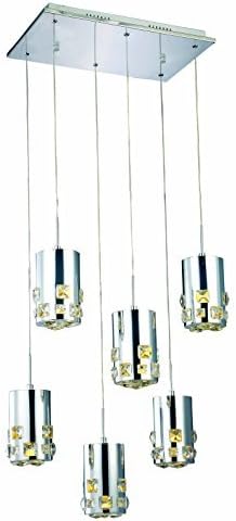 Elegant Lighting 2055D6Orc Pendant Chrome