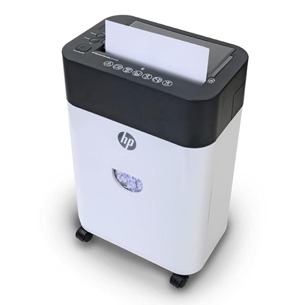 HP – PAPER SHREDDER MICRO CUT, 120-SHEET AUTO FEED, SHREDS CREDIT CARDS & STAPLES, HEAVY DUTY PAPER SHREDDER FOR HOME USE WITH 4.5 GALLON BASKET