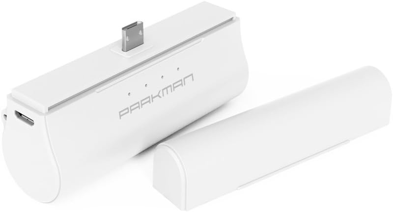 Parkman E2 2200mAh Portable External Power Bank Battery Charger Pack with Micro USB Connector for Android Smart Phones (White)