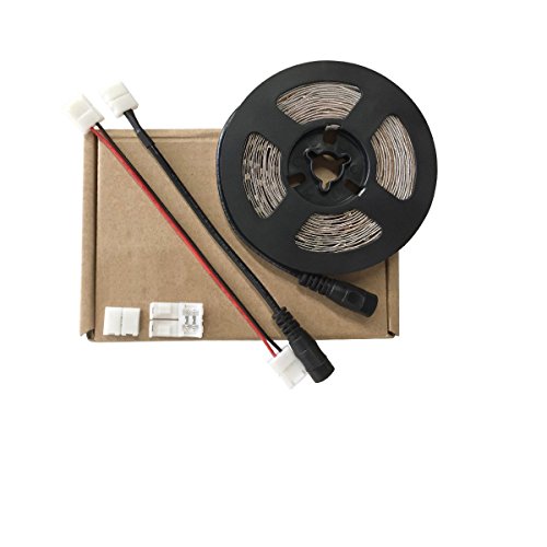 LED Strip Lights - 16.4ft Warm White String Lights with 300 Units SMD2835, 72Lm/ft, 3000-3500K, 12V DC, Non-Waterproof, No Power Supply. Flexible LED Rope Lights for Bedroom/Sitting Room/Indoor etc.