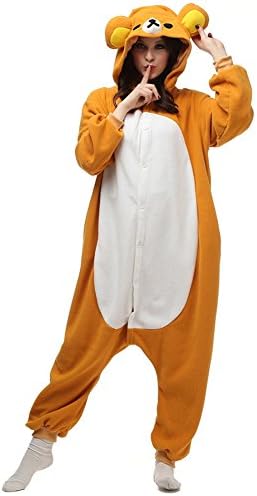 YUPENGDA Pajamas Animal Costume Onesie Adults Sleepwear Kigurumi Cosplay Rilakkuma