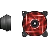 Corsair Obsidian Series 750D Performance Full Tower Case with Corsair Air Series AF120 LED Quiet Edition High Airflow Fan Single Pack - Red