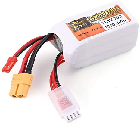 ZOP Power 11.1V 1000mAh 70C 3S 1P Lipo Battery JST XT60 Plug Rechargeable RC Racing Drone Helicopter Car Boat Model