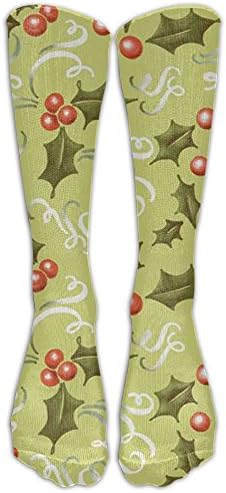 Christmas Holly Berry Thick Elasticity Outfit POP Men Women Compression Socks Knee Socks For Athletic
