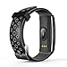 Fitness Tracker Z11 smart bracelet 0.96inch, Real-time Dynamic Heart Rate, Drink Reminders, IP68 Waterproof, Blood Pressure&blood Oxygen Monitoring for IOS and Android Cellphone (Gray & black)