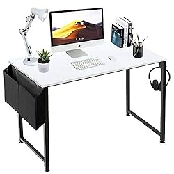 Lufeiya Computer Desk White Writing Table for Small