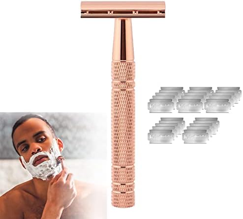 25 Rupee Razor سعر Double Edge Safety Razor, ANYOUI Rose Gold Double Edge Safety Razor ...