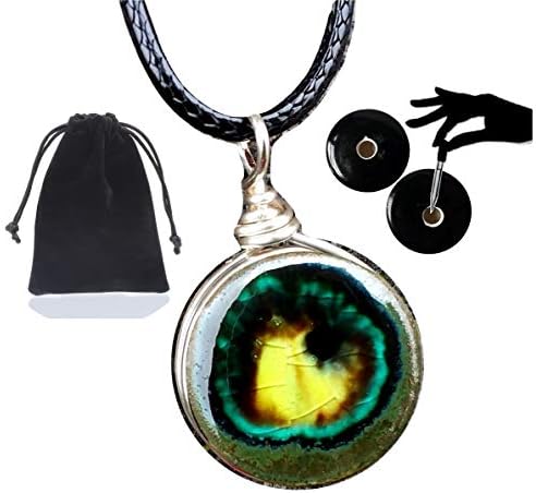 Earth Jewelry Yellow Citrine Quartz Glass Geode .925 Silver Essential Oil Diffuser Aromatherapy Pendant Necklace 18"-20" Adjustable