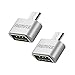 Joyshare Micro USB OTG to USB Adapter - Micro USB Male OTG to USB Female Adapter - Silver - Pack of 2