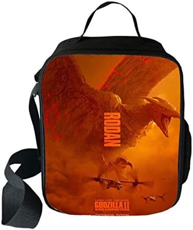 Children's Backpack, Godzillas Godzilla Lunch Bag Unisex Lunch Box Bag Handy Shoulder Bag 12-26.5 * 22.5 * 8.5 CM