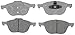 ACDelco Silver 14D1044C (19285973) Ceramic Front Disc Brake Pad Set