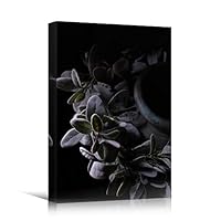 Canvas Wall Art Green Succulents Colorful Farmhouse/Country Floral Multicolor Patterns Photography - 12x18 inches