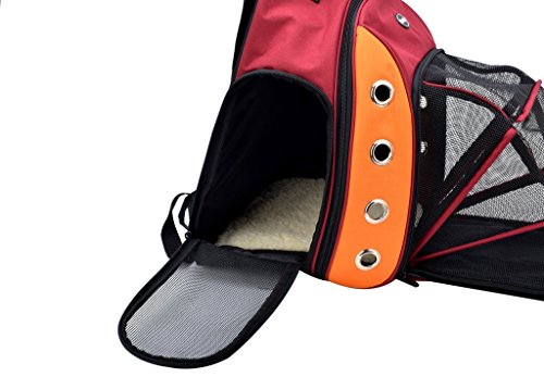 image for EXPAWLORER Multiple Deluxe Dog Carrier Mesh Travel Backpack Double Sho