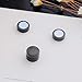 MJartoria Round Black Acrylic Magnetic Clip On Stud Earrings (Black, 11mm x 3mm)