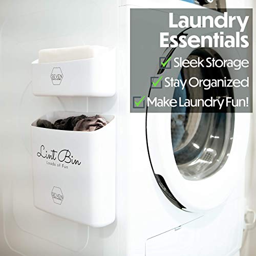 Lint Bin for Laundry Room Decor and Accessories 3 Piece Set