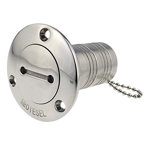 keehui Mirror- Polished /316 SS for 2''(50MM) Marine Boat Yacht Caravan Diesel Tank Deck Fill Filler with Key Cap and Key