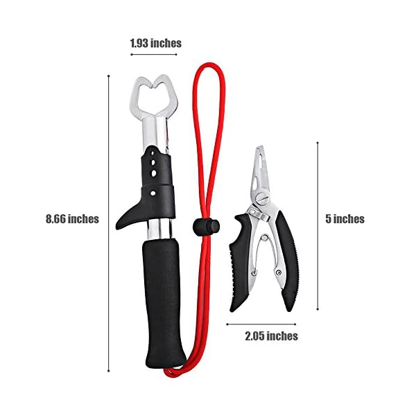 Stainless-Steel-Fishing-Pliers-Braid-Cutter-Hook-Remover-with-Sheath-and-Professional-Fish-Lip-Gripper-Grip-Best-for-Saltwater-and-Freshwater-Fishing-Any-Angler-Needs