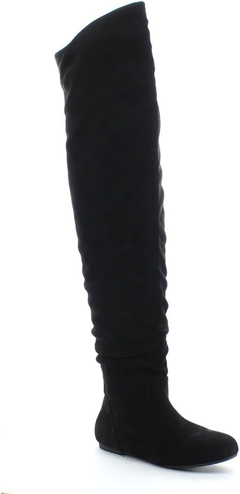 Da Viccino TOP-01-HI Women's Slouchy Zipper Wide Calf Over The Knee High Boots