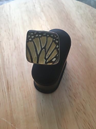 real butterfly ring Monarch ss size about 1in by 1 in adjustable