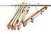 J.S. Hanger Heavy Duty Natural Finish Wooden Pants Hangers with Anti-rust Hook and Clips, 10-Pack
