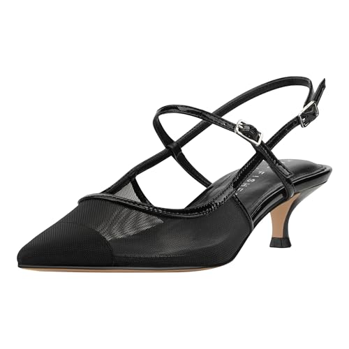 Marc Fisher LTD Women's Ceddy Black Mesh/Patent Leather 9 Medium