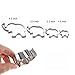 4 Pack Elephant Cookie Cutter Shapes Set Stainless Steel Elephant Shaped Baby Shower Cookie Molds